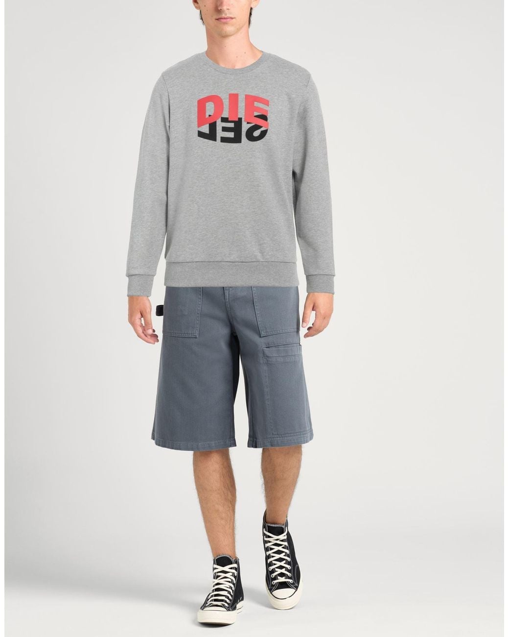 DIESEL Gray Sweatshirt for men