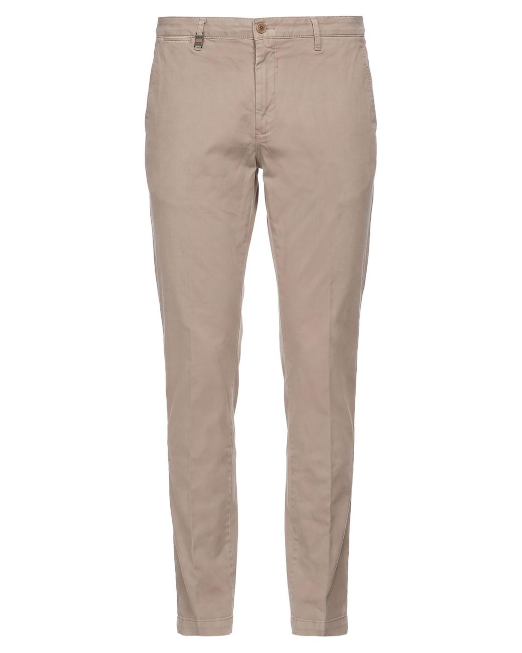 Barbati Natural Taupe Pants Cotton, Elastane for men