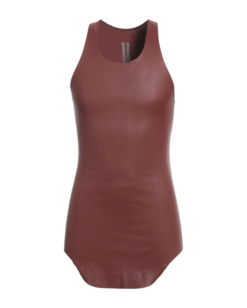 Rick Owens Purple Rust Tank Top Lambskin, Cotton, Lycra for men