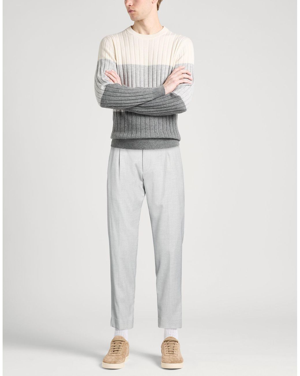 BE ABLE White Pants Polyester, Viscose, Elastane for men