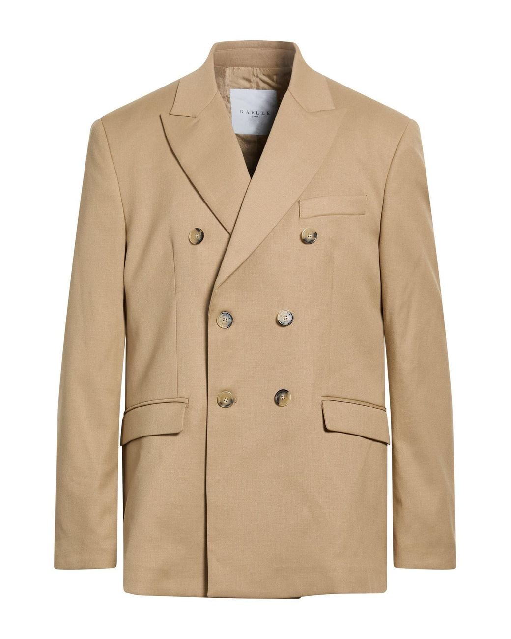 Gaelle Paris Natural Blazer Polyester, Viscose, Elastane for men