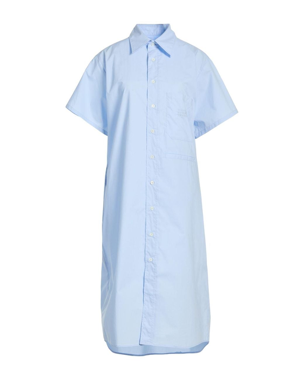 MM6 by Maison Margiela Blue Midi Dress Cotton
