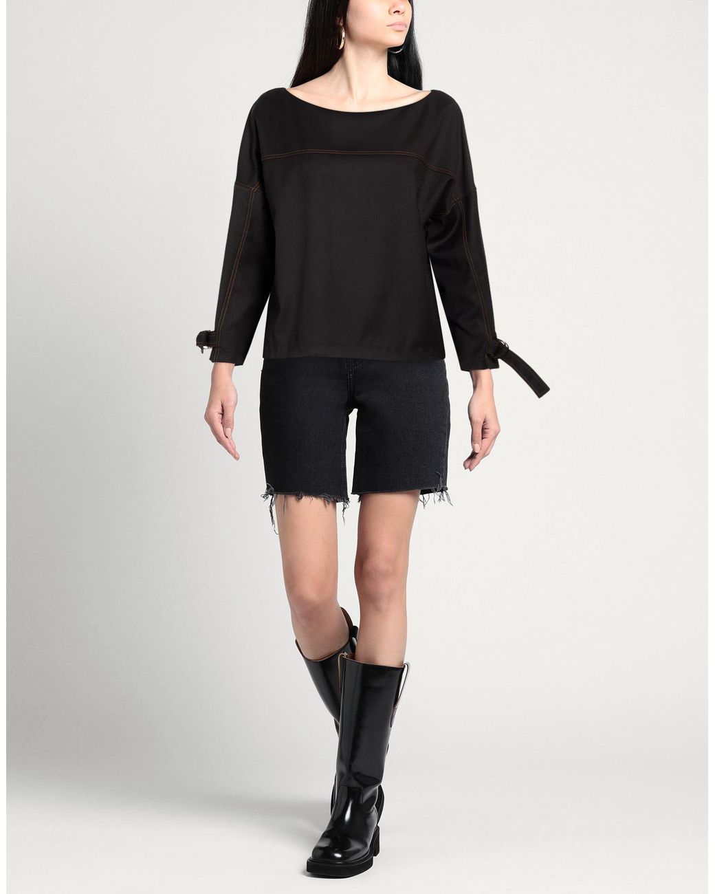 Spell Black Top Polyester, Rayon, Elastane