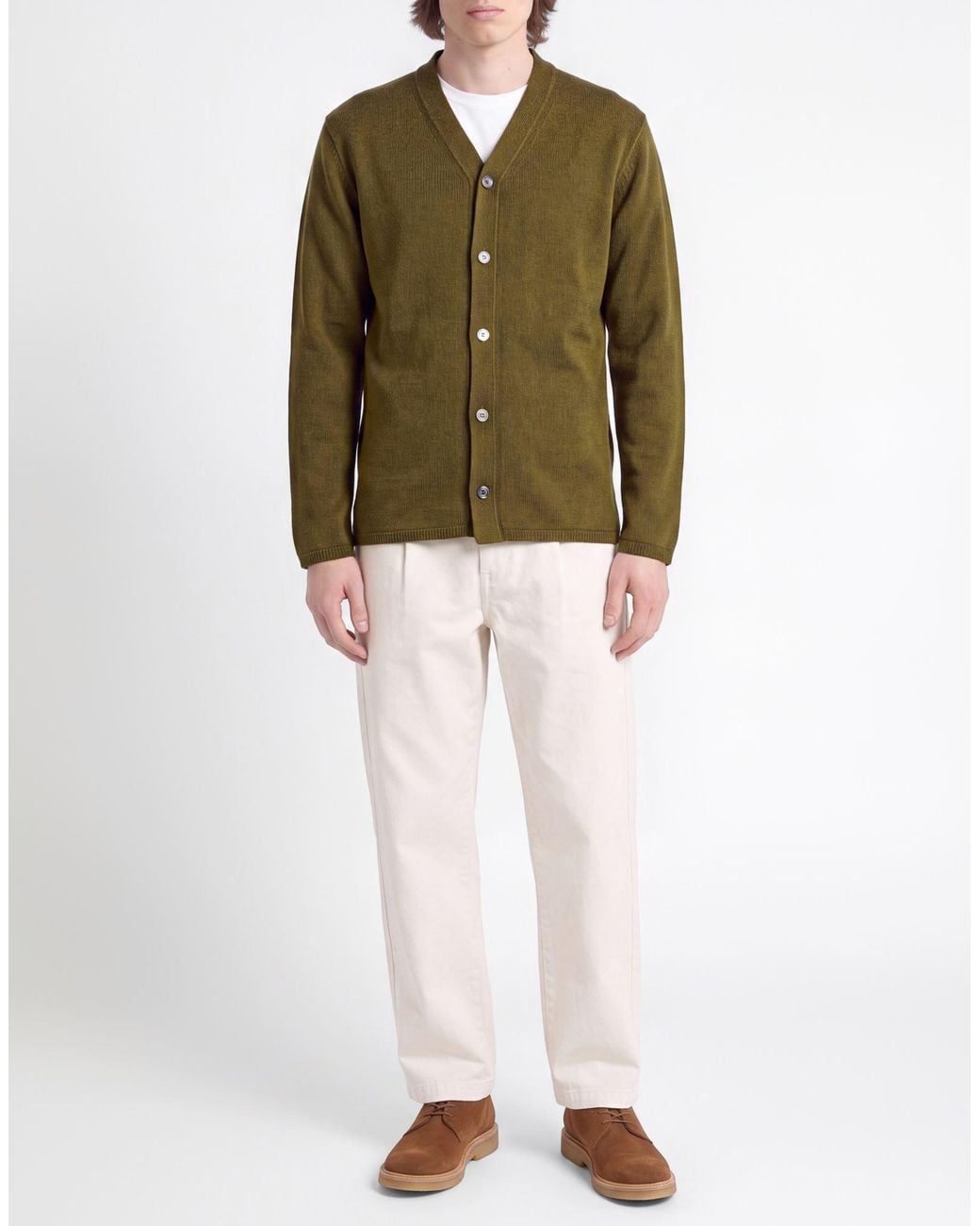 Comme des Garçons Green Cardigan Cotton, Polyester for men