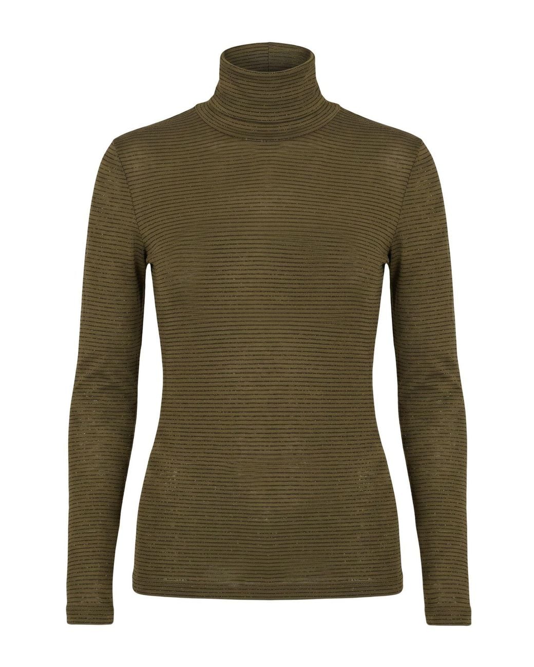 Manila Grace Green Military T-Shirt Polyester, Viscose, Polyamide, Metallic Polyester, Elastane