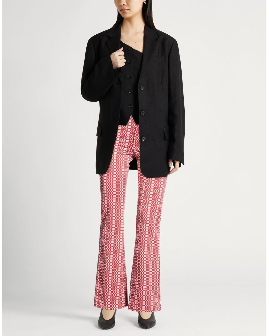 Liu Jo Red Pants Polyester, Polyamide, Elastane