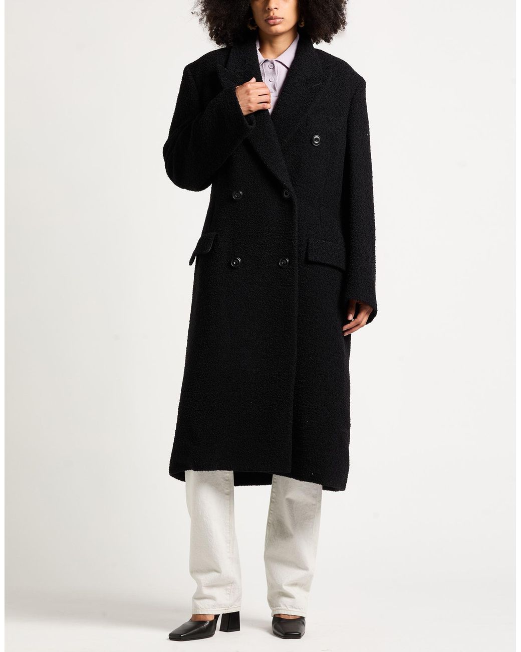 Acne Black Coat Wool, Polyester, Nylon