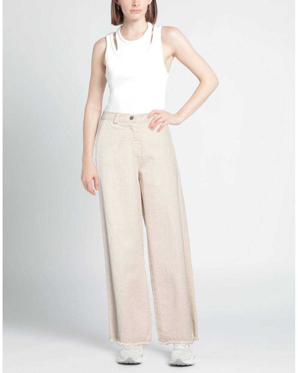 Isabel Benenato White Jeans