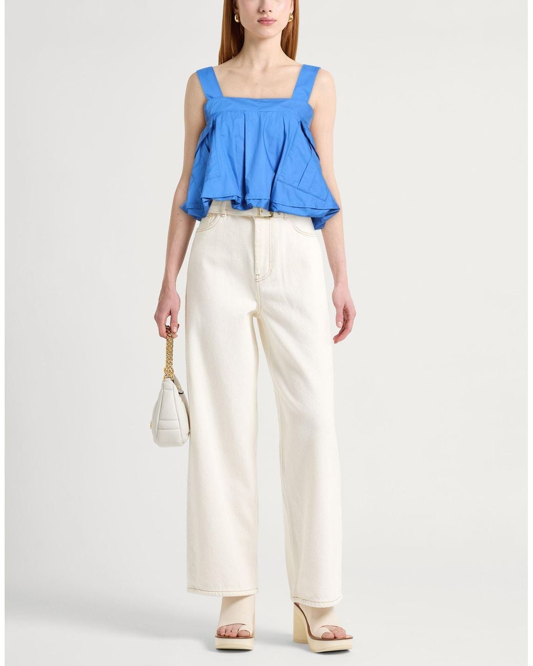 Top Tela en coloris Blue