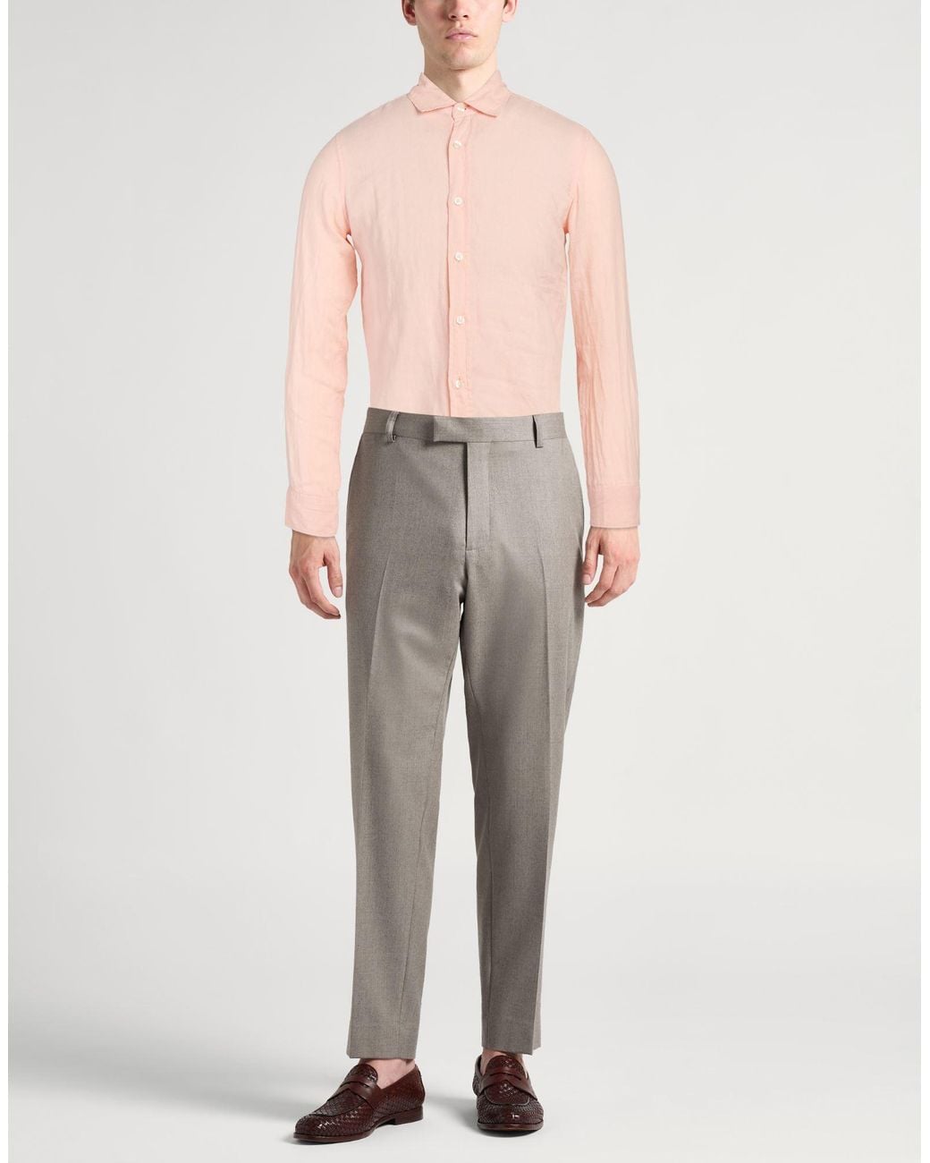 Peuterey Pink Shirt Linen for men