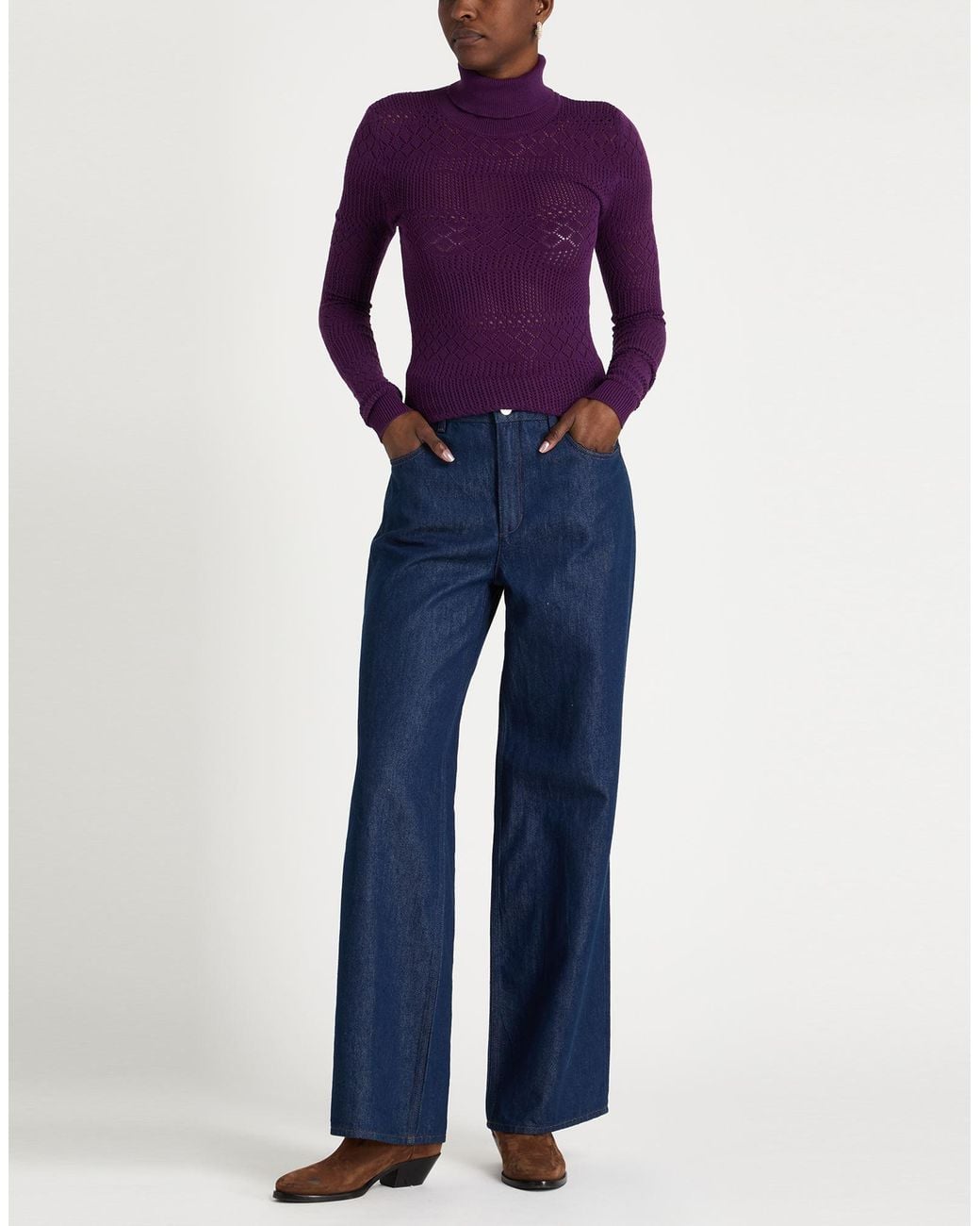Babylon Purple Rollkragenpullover