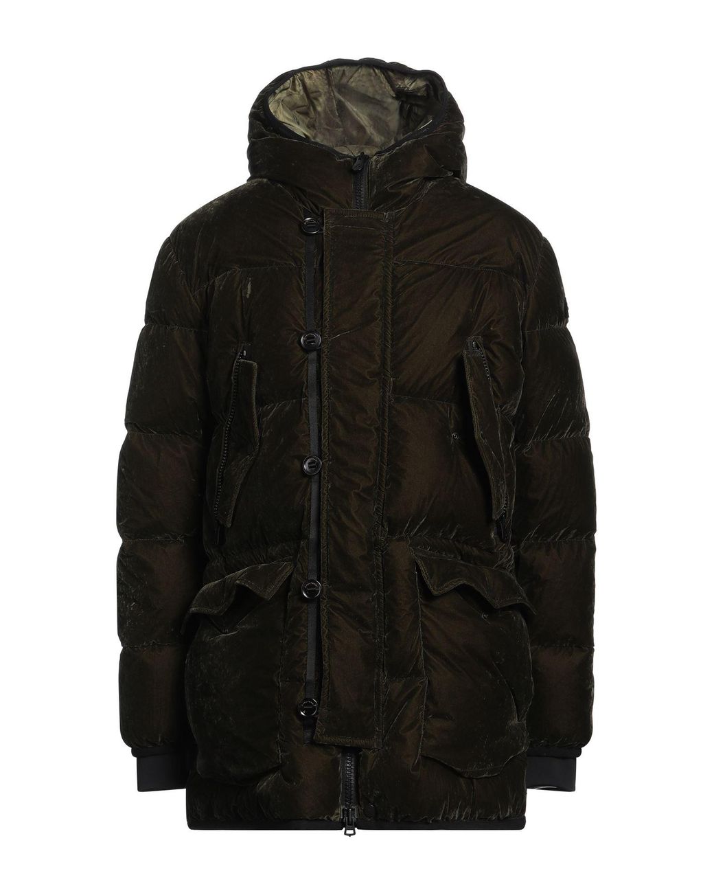 Peuterey Black Military Puffer Viscose, Polyamide for men