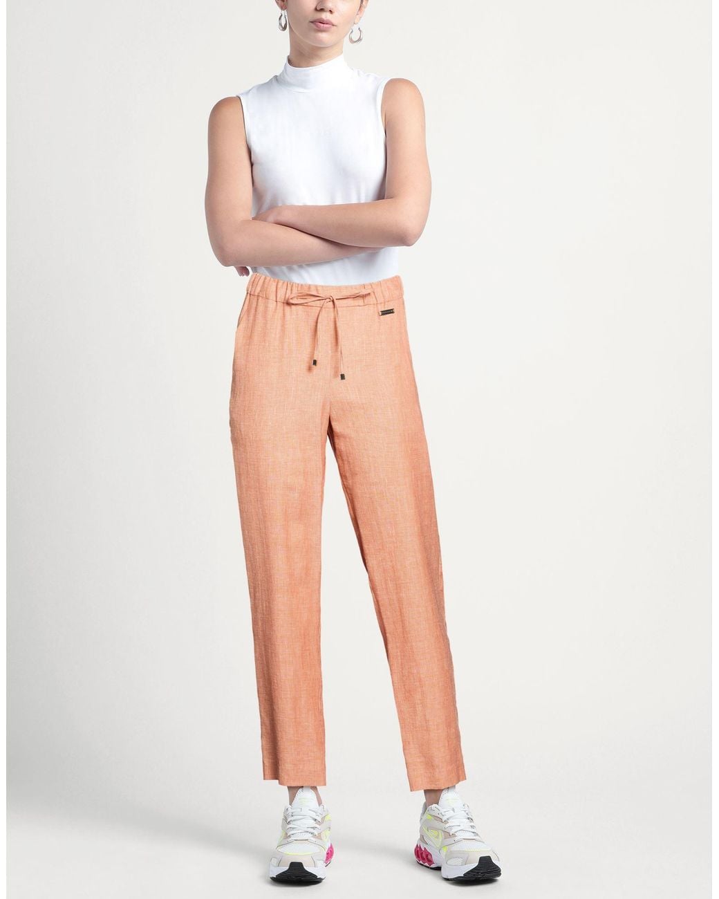 Manzoni 24 Natural Pants Linen, Virgin Wool, Silk