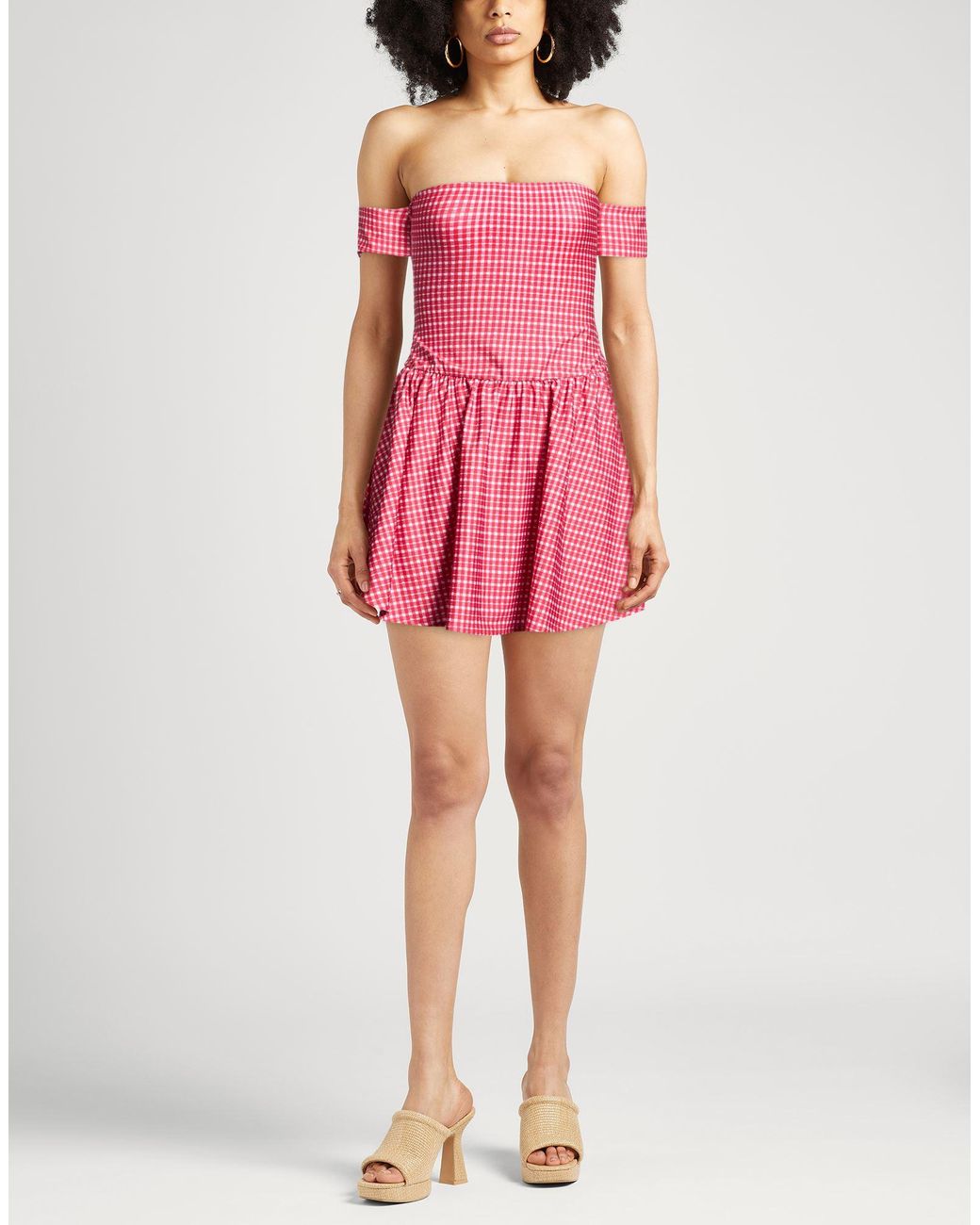 Bella Venice Pink Mini Dress Polyester, Elastane