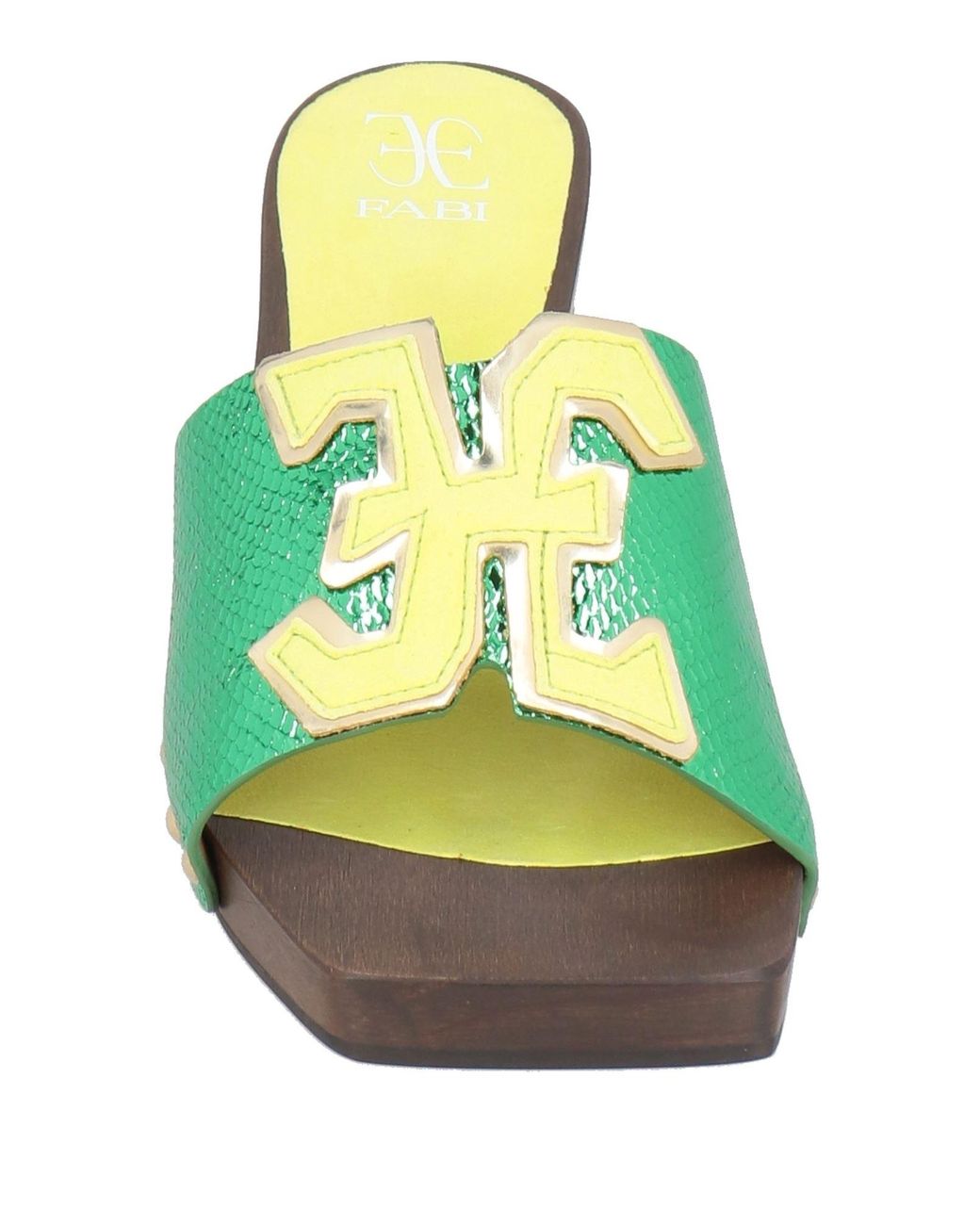 Fabi Green Emerald Sandals Leather