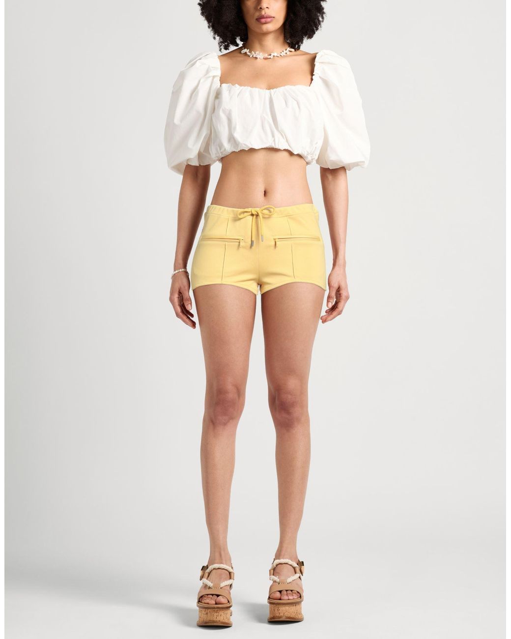 Courreges Metallic Shorts & Bermuda Shorts