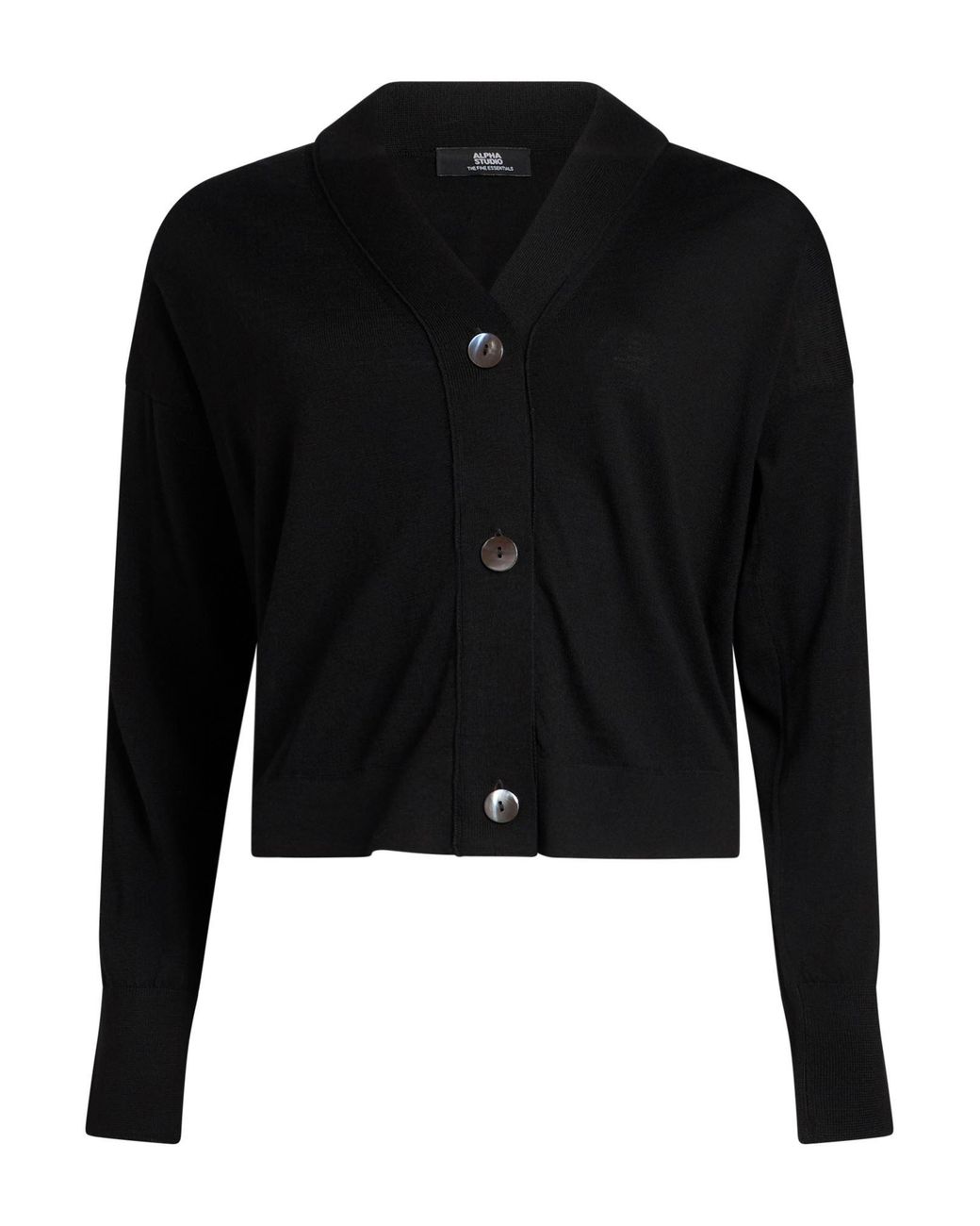 Alpha Studio Black Strickjacke