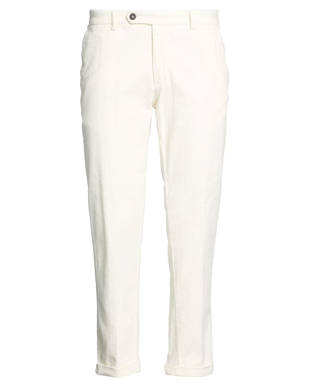 TWENTY-ONE by ANTONIO CARNEVALE White Pants Cotton for men