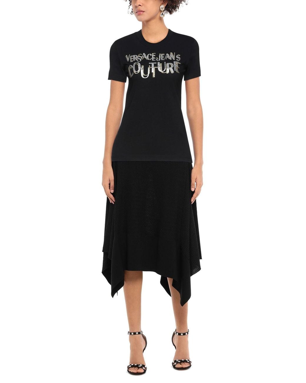 Versace Jeans Couture Black T-Shirt Cotton