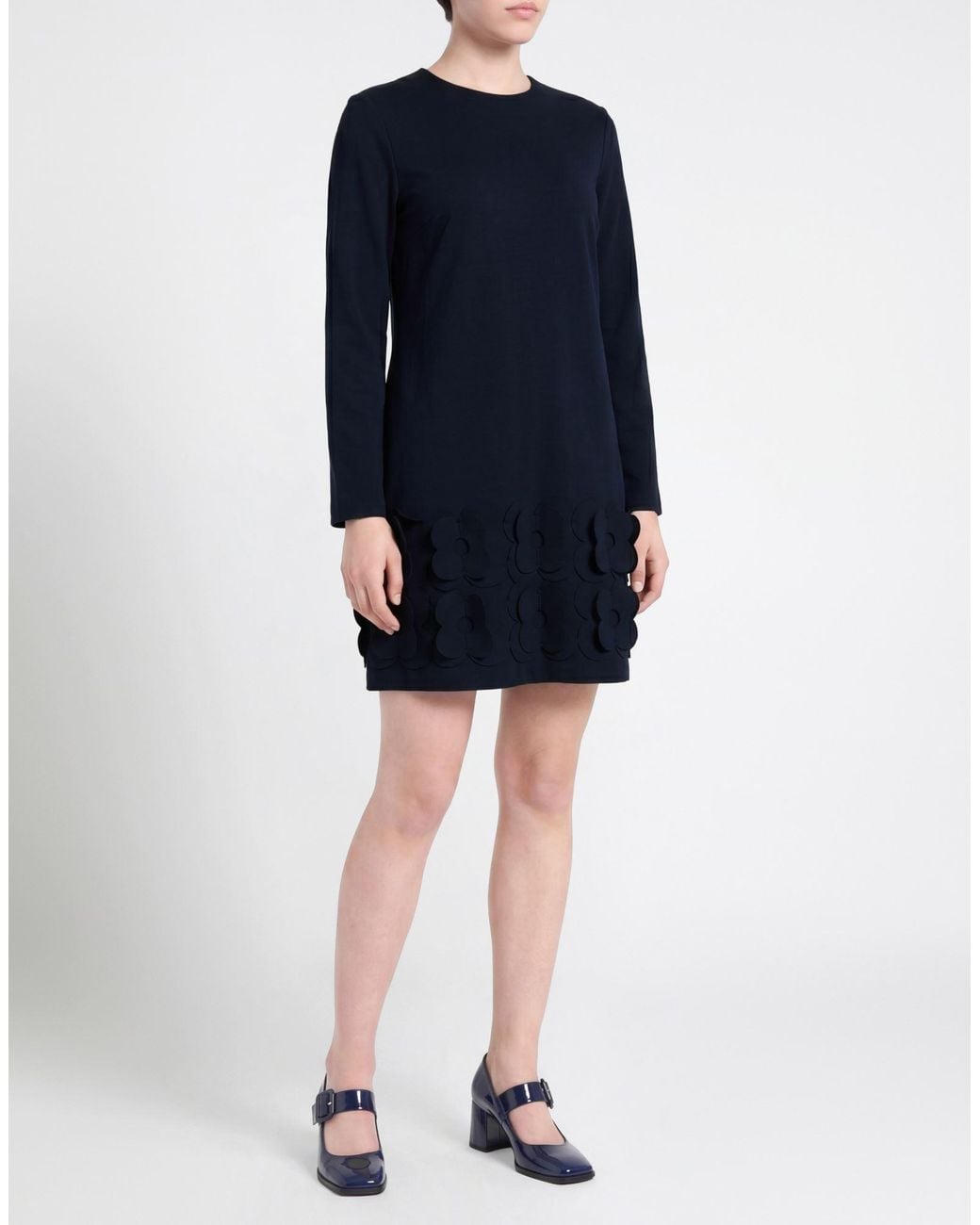 MEIMEIJ Blue Midnight Mini Dress Viscose, Polyacrylic, Elastane