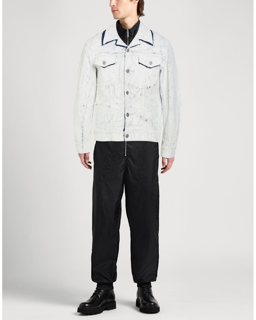 MM6 by Maison Margiela Gray Denim Outerwear Cotton, Elastane for men