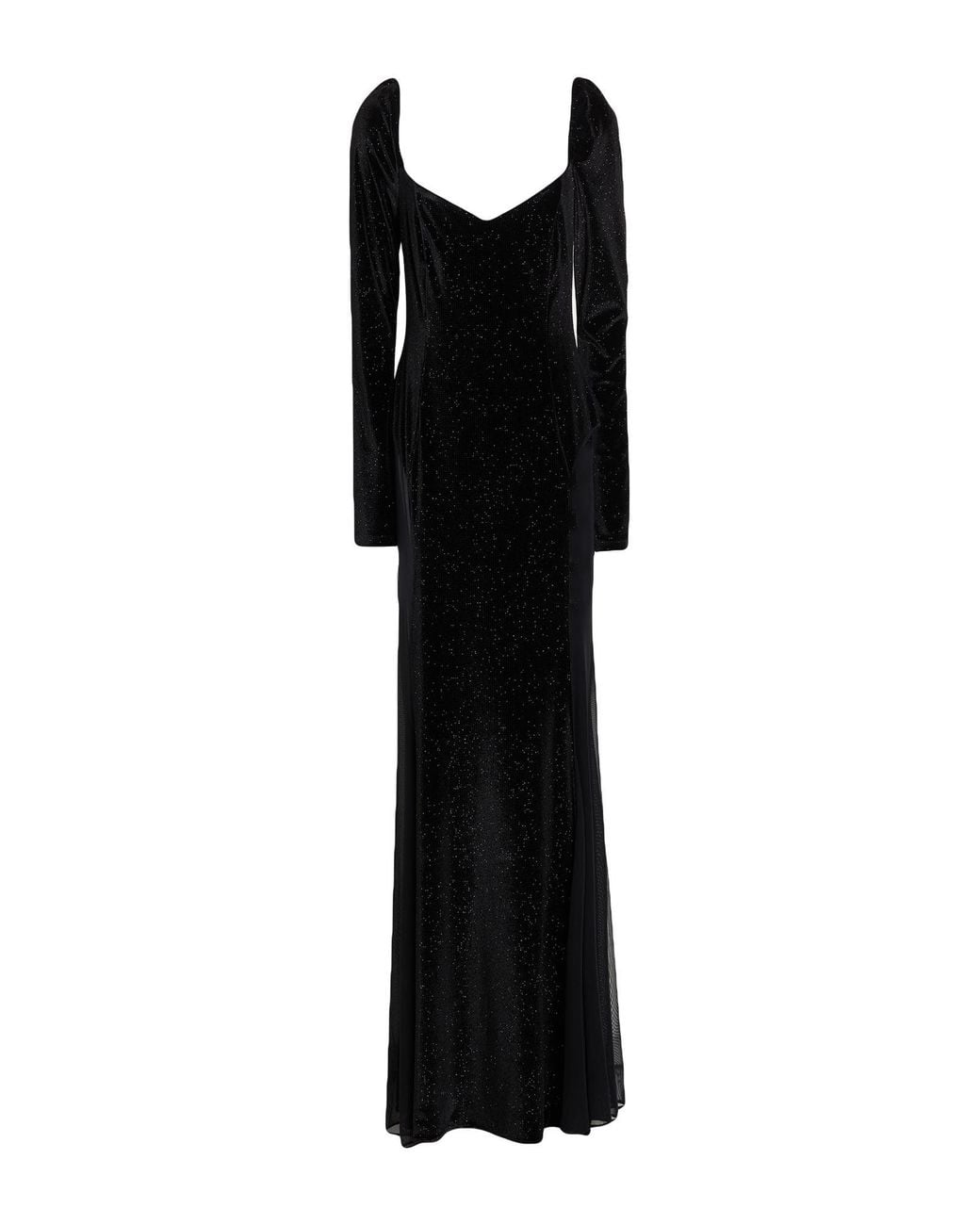 MATILDE COUTURE Black Maxi Dress Polyester, Elastane