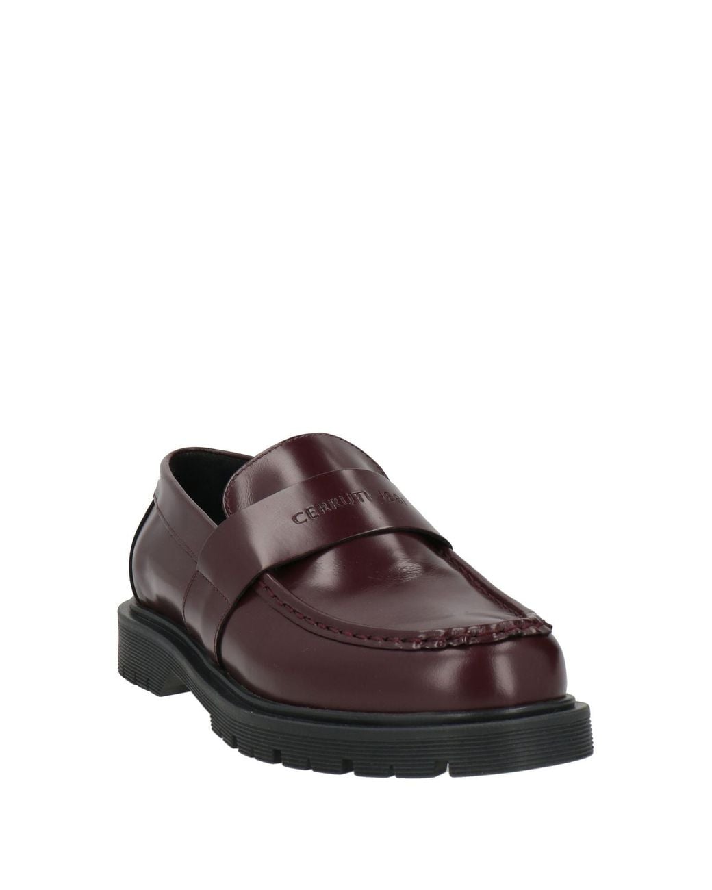 Cerruti 1881 Brown Burgundy Loafers Cow Leather