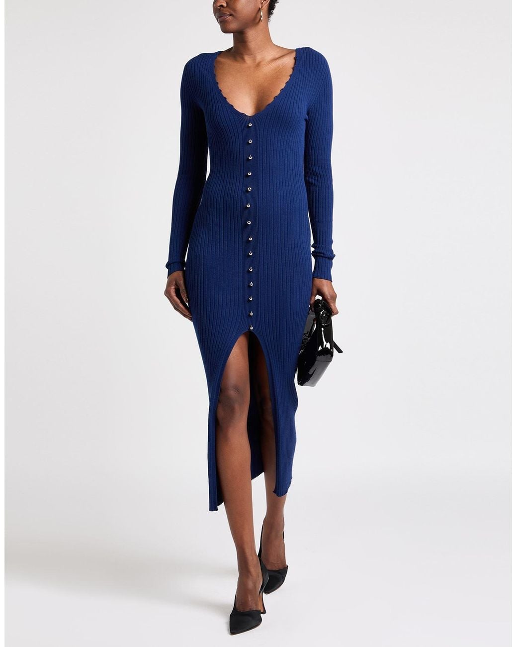 Dondup Blue Maxi Dress Viscose, Polyester
