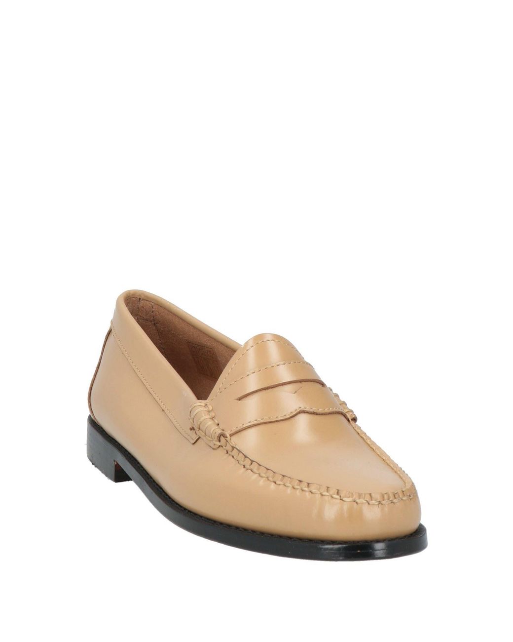 G.H.BASS Natural Weejun Penny Soft Sand Loafers Leather
