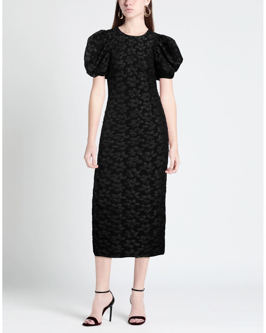 ROTATE BIRGER CHRISTENSEN Black Midi Dress