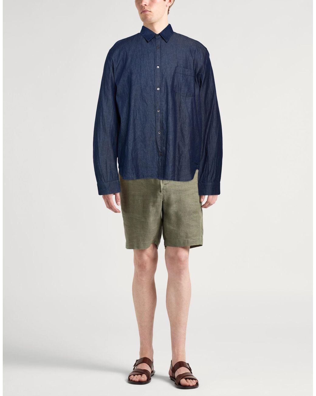 Crossley Blue Denim Shirt Cotton for men