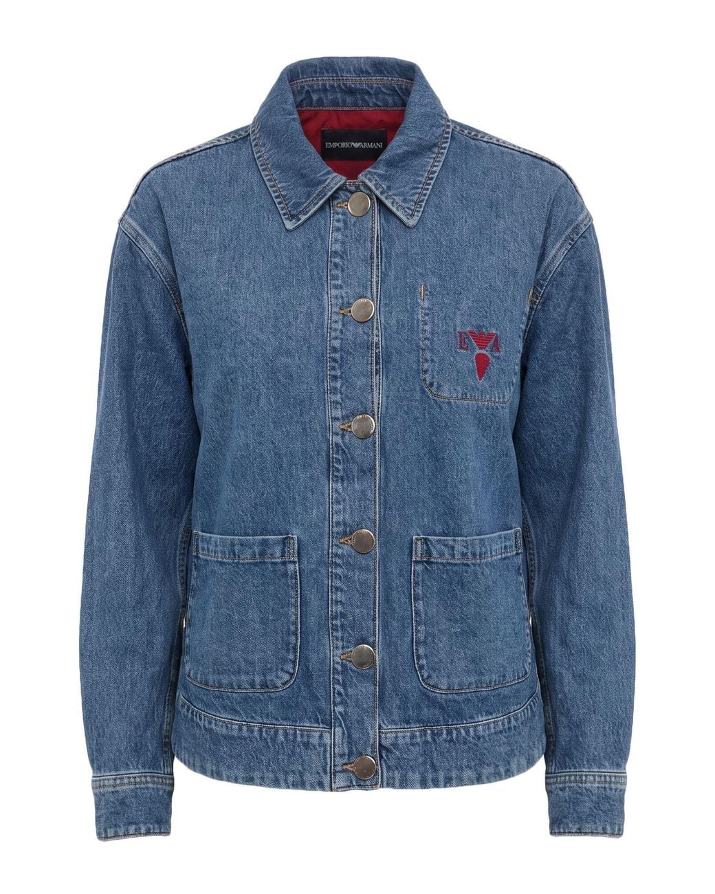 Emporio Armani Blue Denim Outerwear