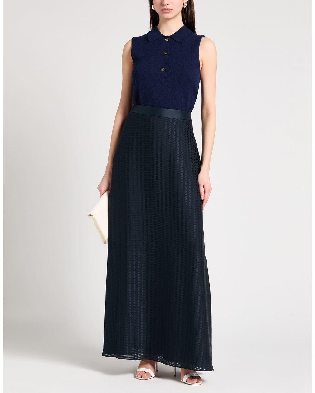 Emporio Armani Blue Maxi Skirt