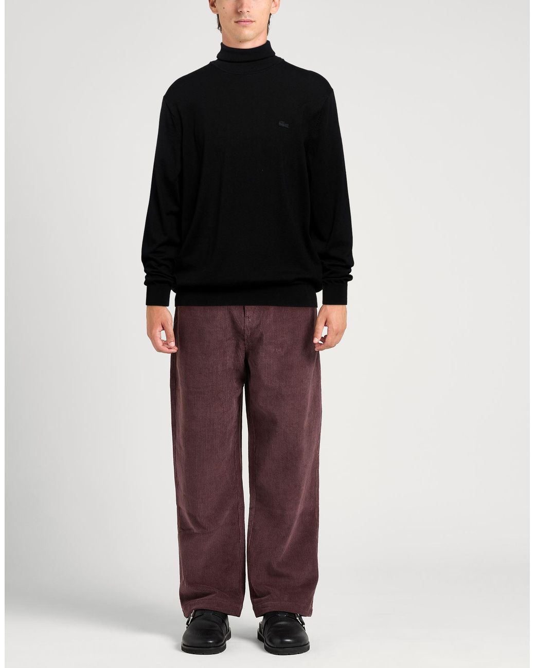 Lacoste Black Turtleneck Wool for men