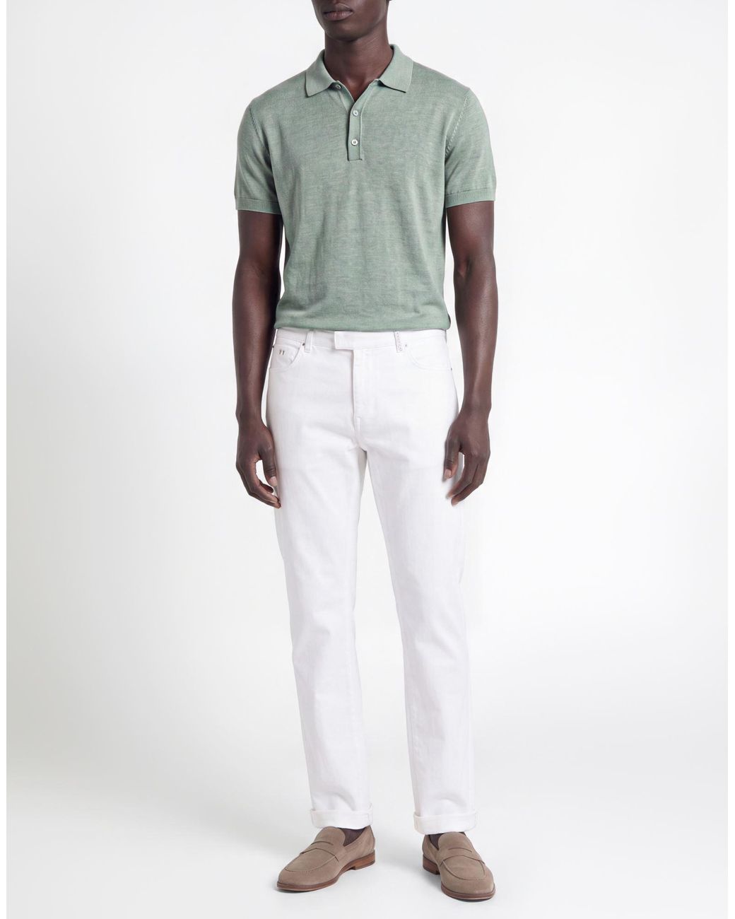 Tramarossa White Jeans Cotton, Polyester, Elastane for men