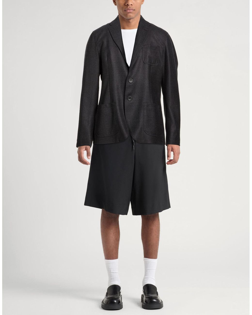 Herno Black Blazer Virgin Wool for men
