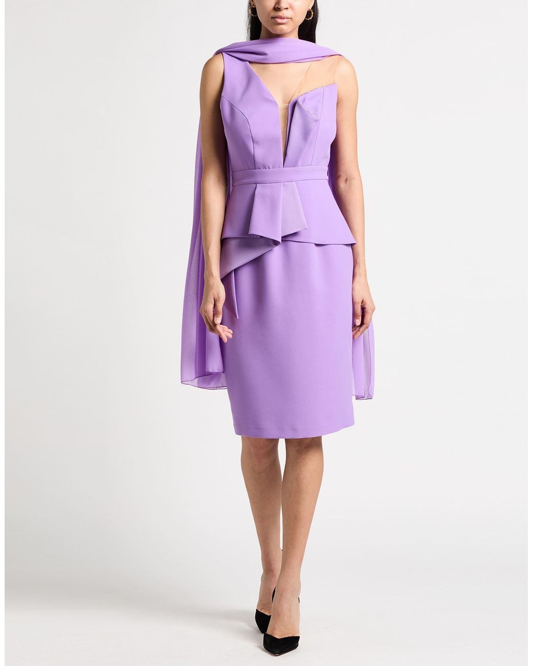 Camilla Purple Midi Dresses
