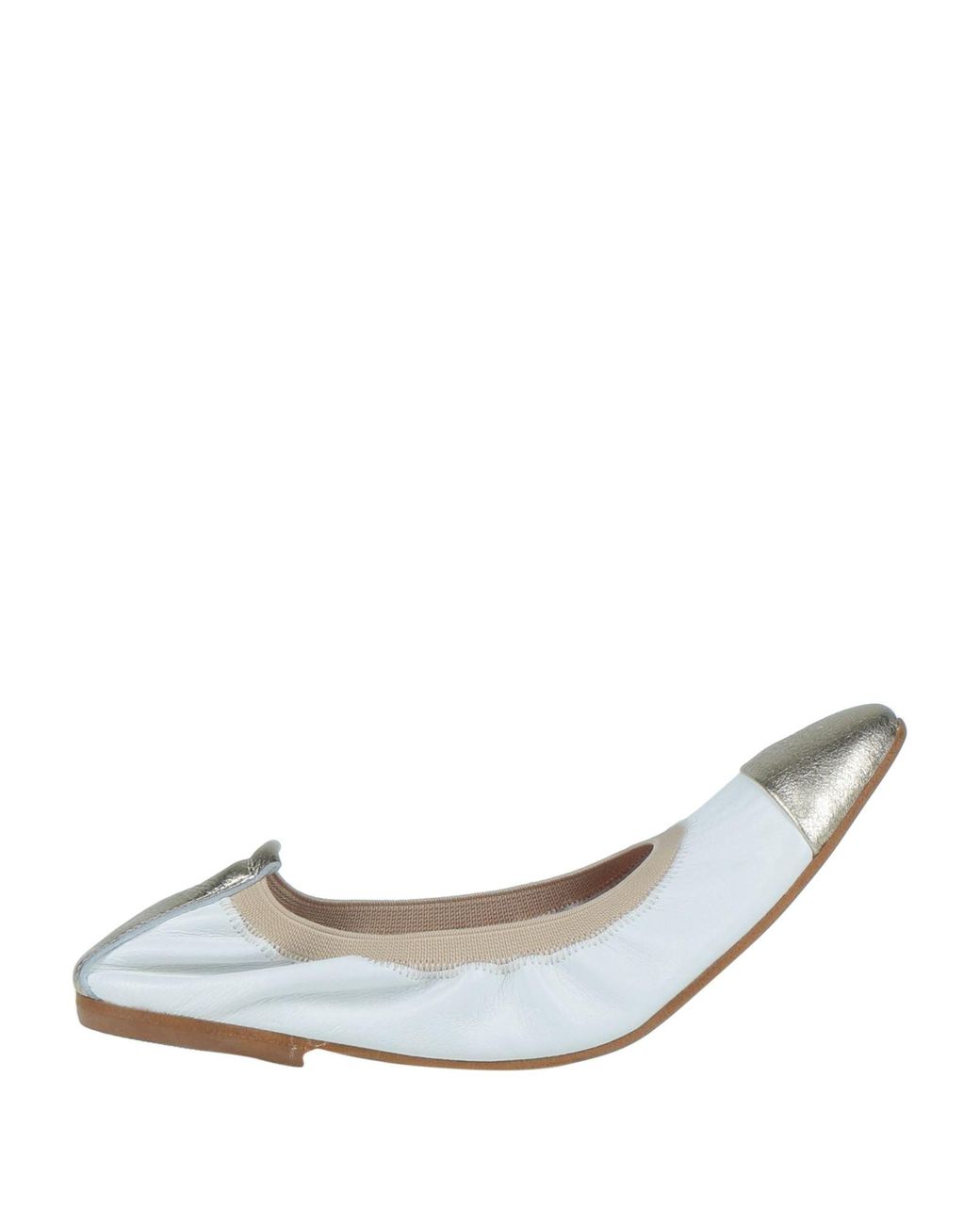 Studio Pollini White Ballet Flats