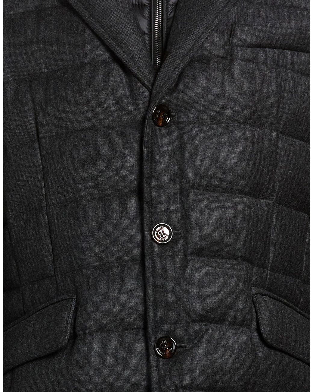 Moorer Black Puffer Virgin Wool, Polyamide, Wool for men
