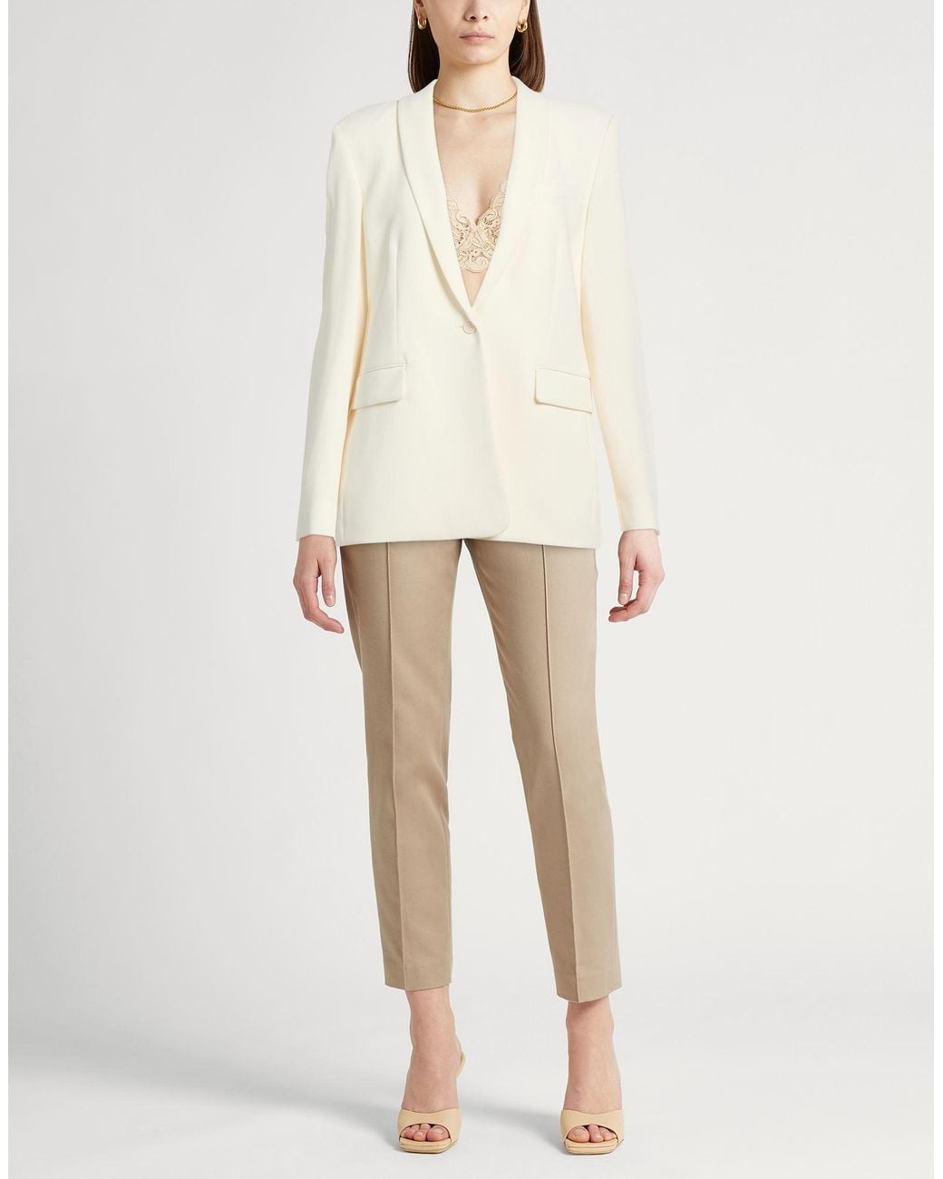 Theory White Blazer Triacetate, Polyester