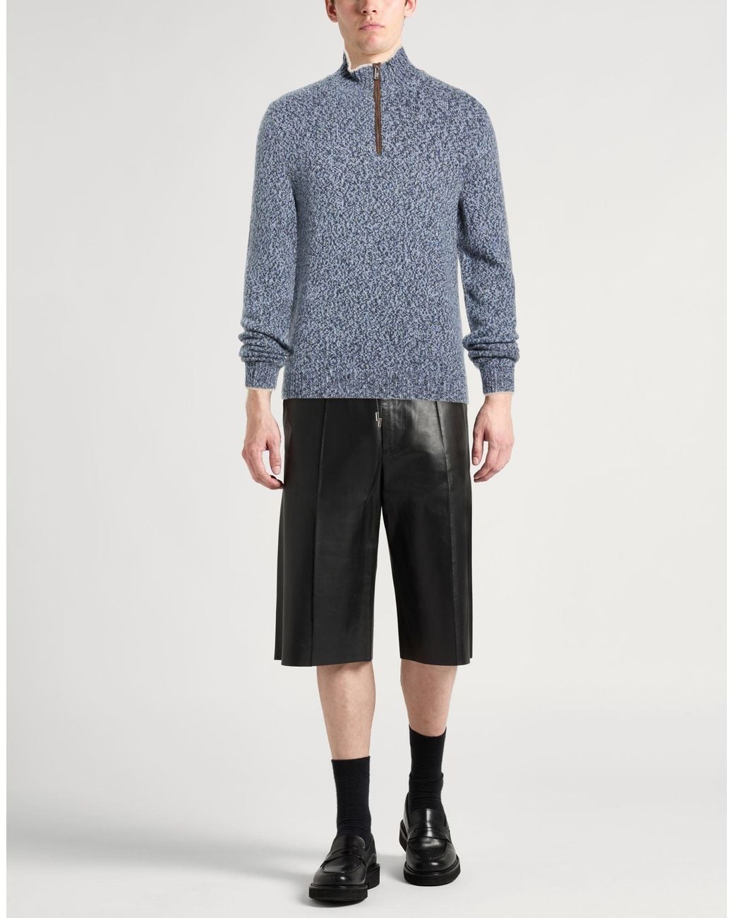Fedeli Blue Sweater Cashmere for men