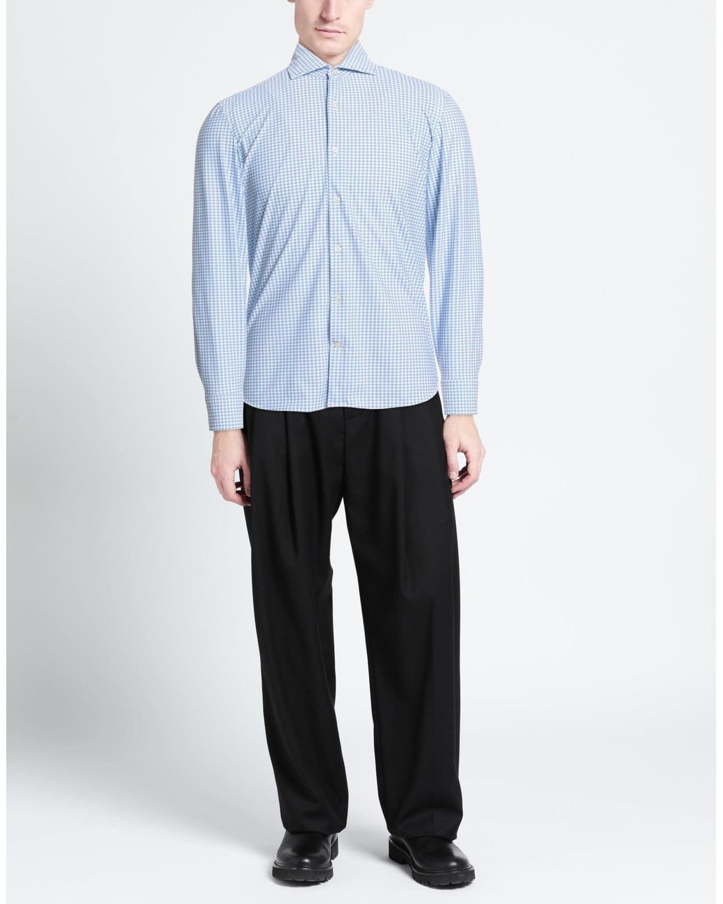 Ghirardelli Blue Shirt Polyamide, Elastane for men