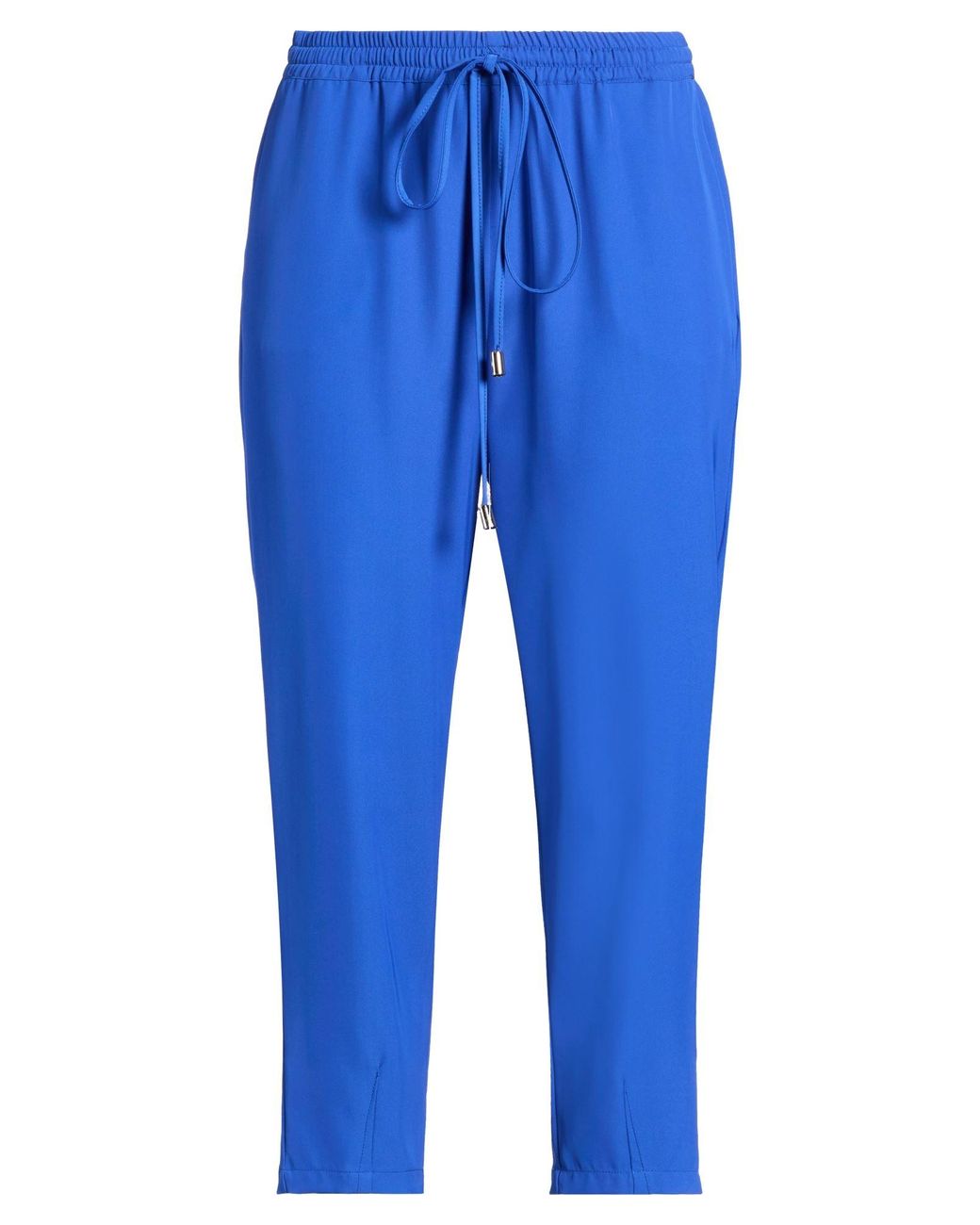 LANACAPRINA Blue Pants Polyester, Elastane