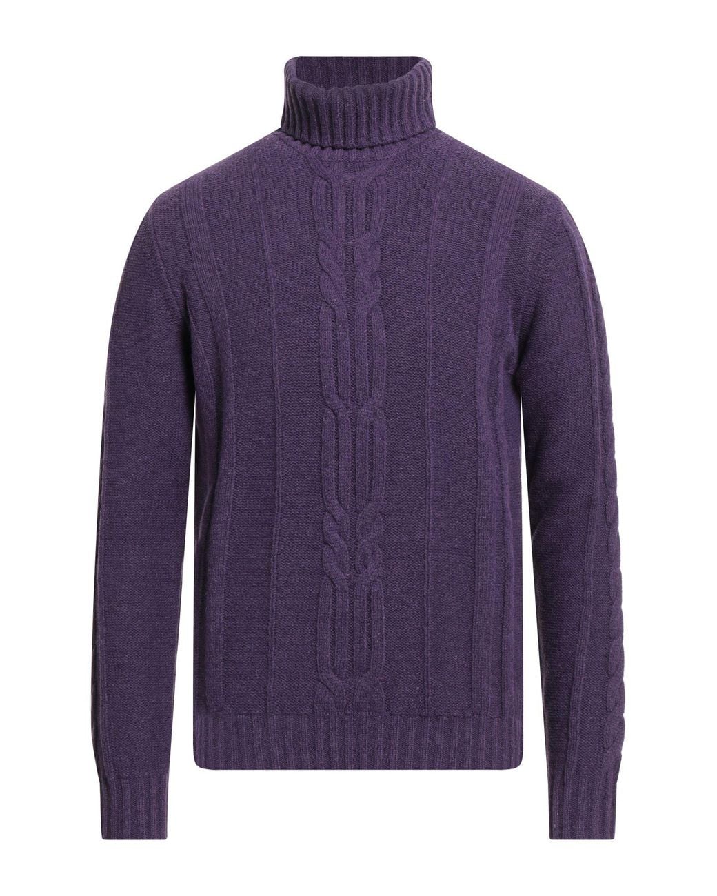 Alpha Studio Purple Turtleneck for men