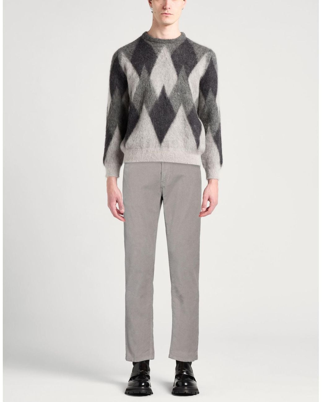 Dondup Gray Pants Cotton, Elastane for men
