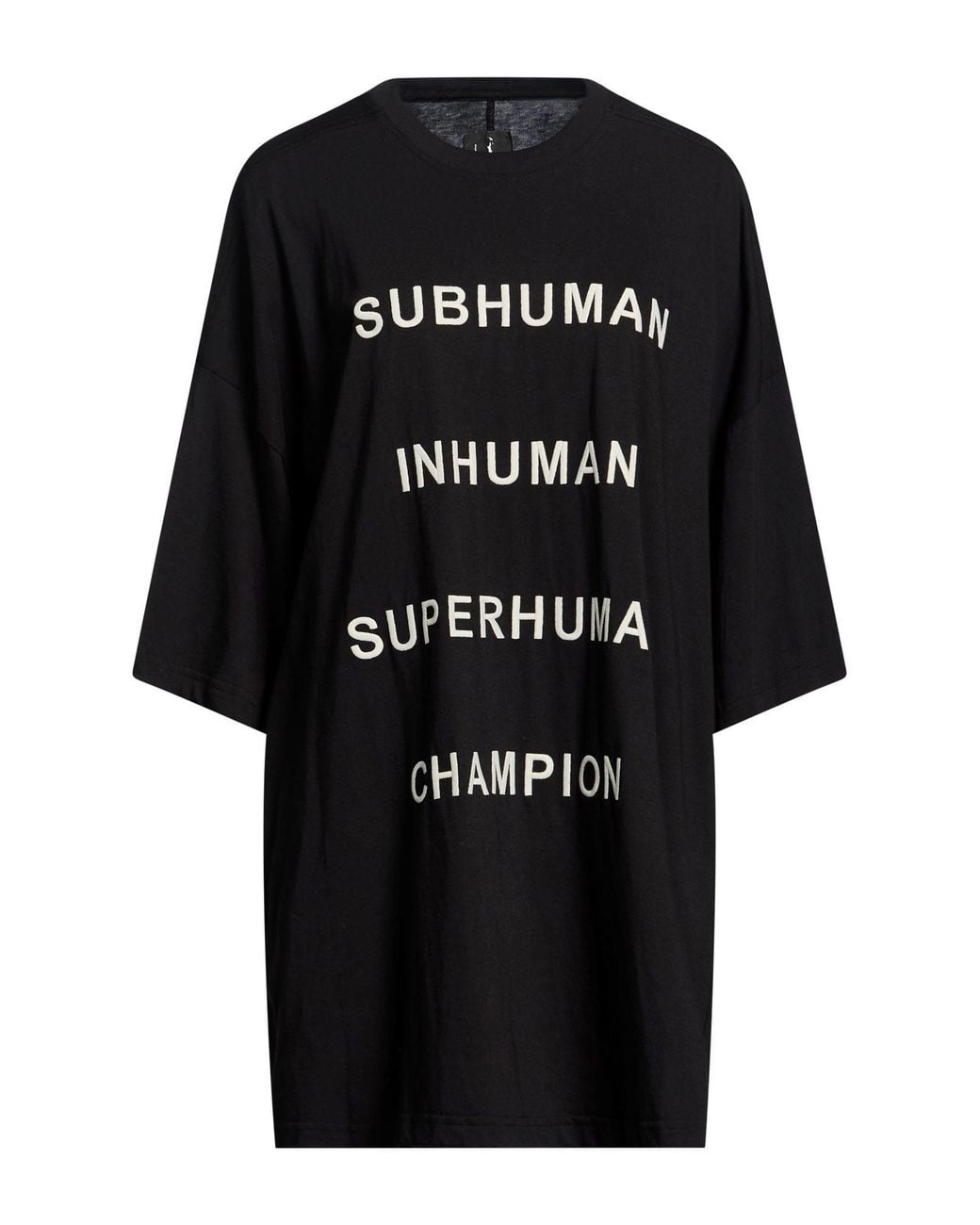 Rick Owens X Champion Black T-Shirt Cotton