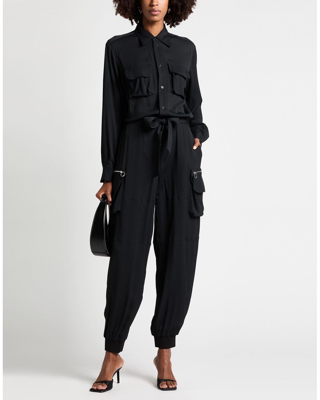 DSquared² Black Jumpsuit Acetate, Silk