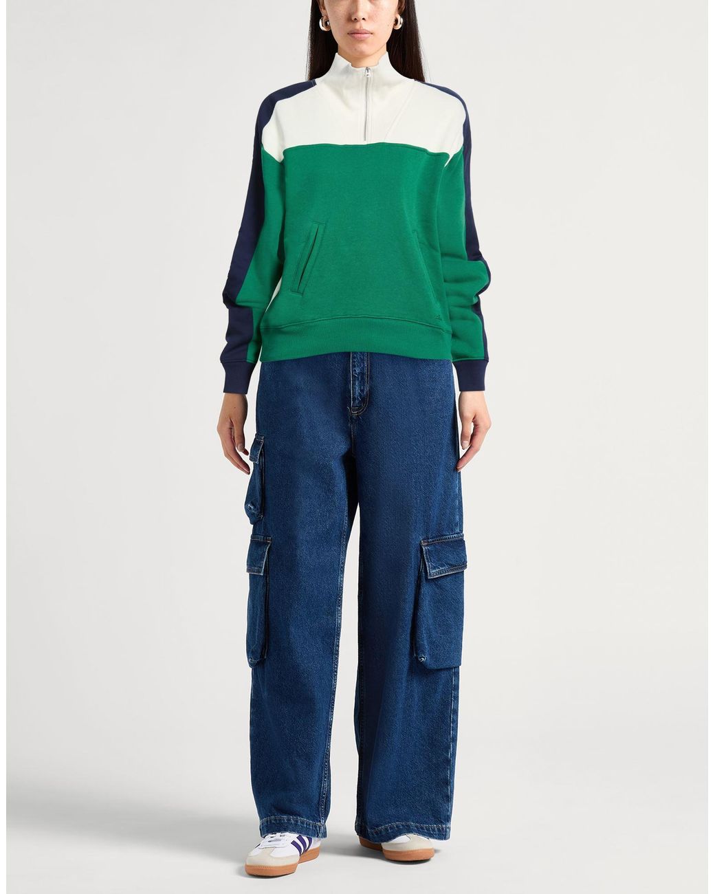 Rag & Bone Green Ivory Sweatshirt Cotton, Polyester