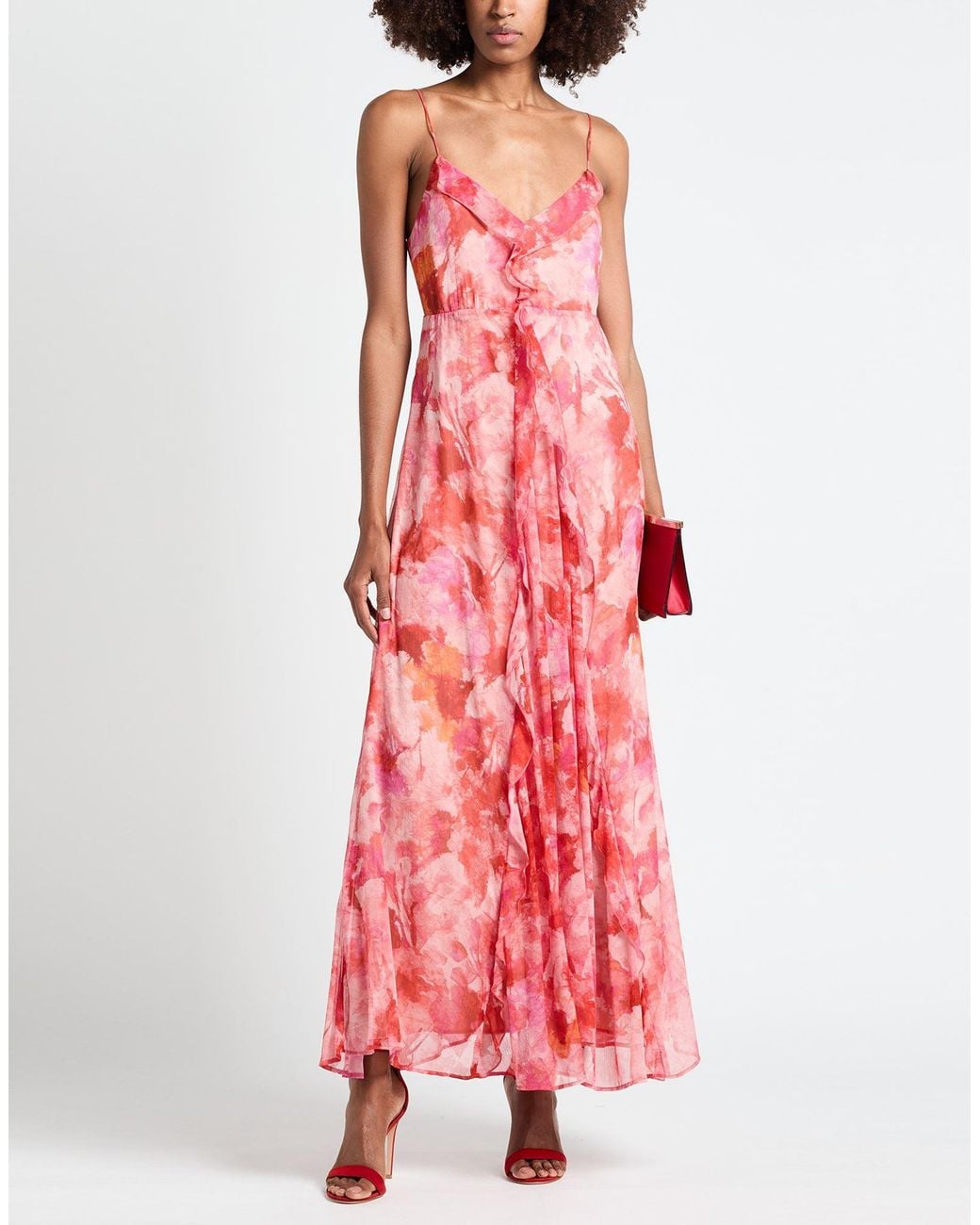 Liu Jo Red Maxi Dress Polyester