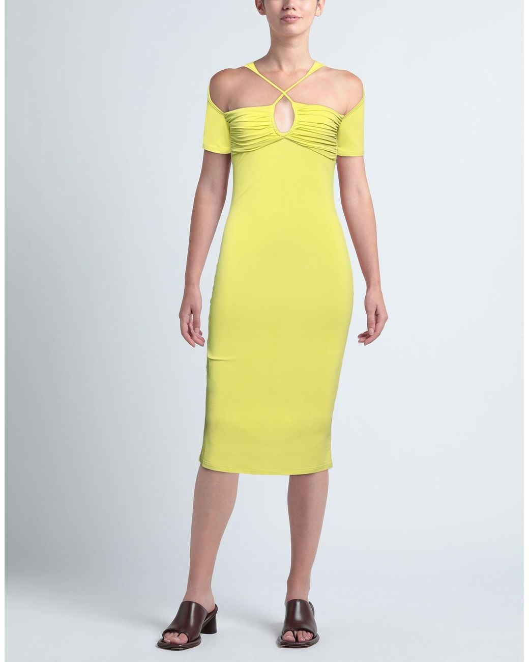 Robe midi Pinko en coloris Yellow